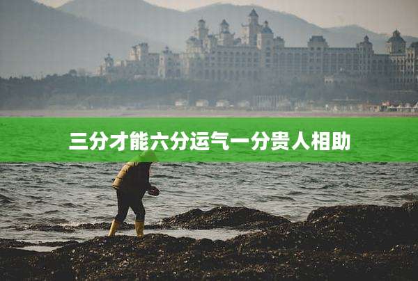 三分才能六分运气一分贵人相助