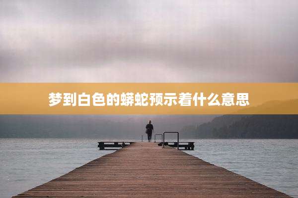 梦到白色的蟒蛇预示着什么意思