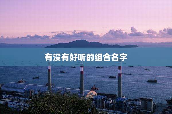 有没有好听的组合名字