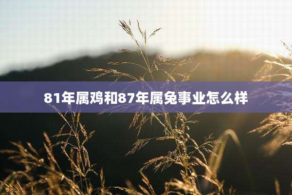81年属鸡和87年属兔事业怎么样