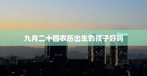 九月二十四农历出生的孩子好吗