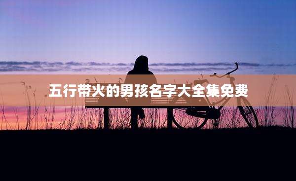 五行带火的男孩名字大全集免费