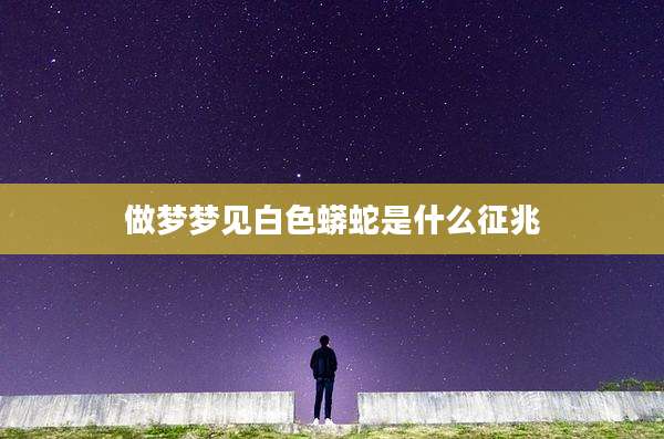做梦梦见白色蟒蛇是什么征兆