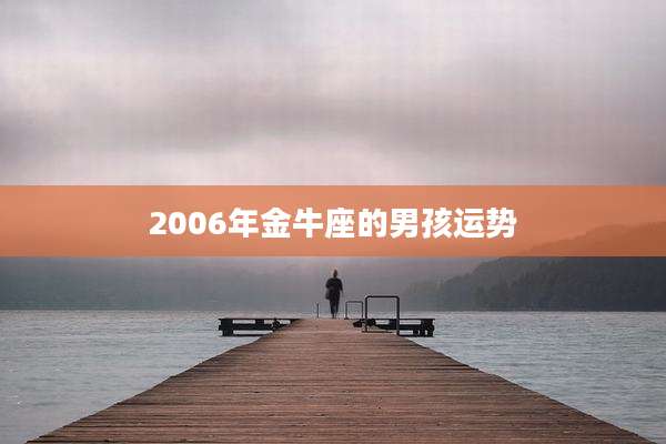 2006年金牛座的男孩运势