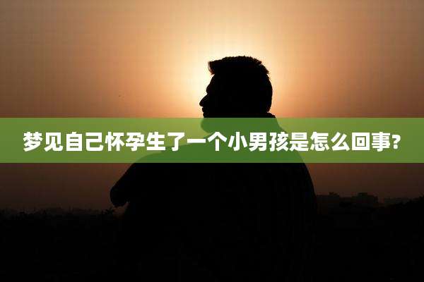 梦见自己怀孕生了一个小男孩是怎么回事?