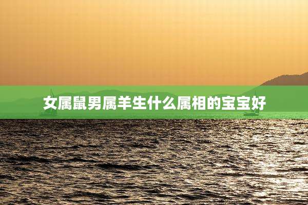 女属鼠男属羊生什么属相的宝宝好