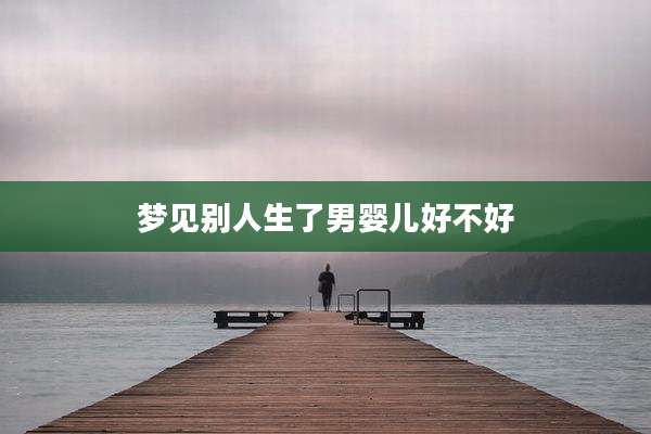 梦见别人生了男婴儿好不好
