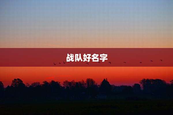 战队好名字