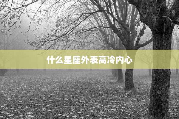 什么星座外表高冷内心