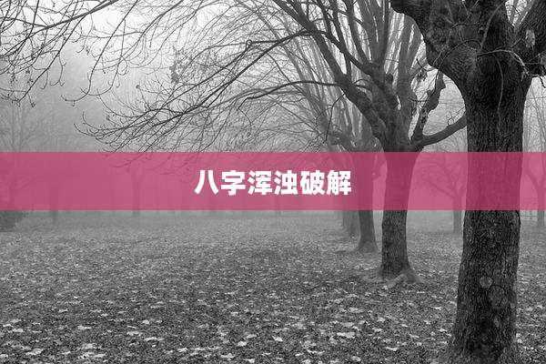 八字浑浊破解
