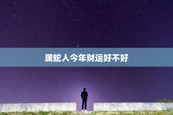 属蛇人今年财运好不好