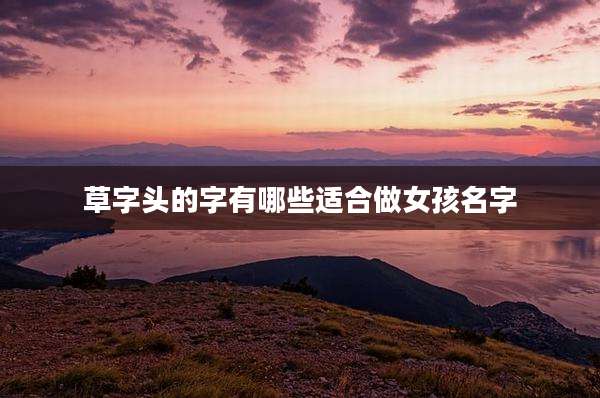草字头的字有哪些适合做女孩名字