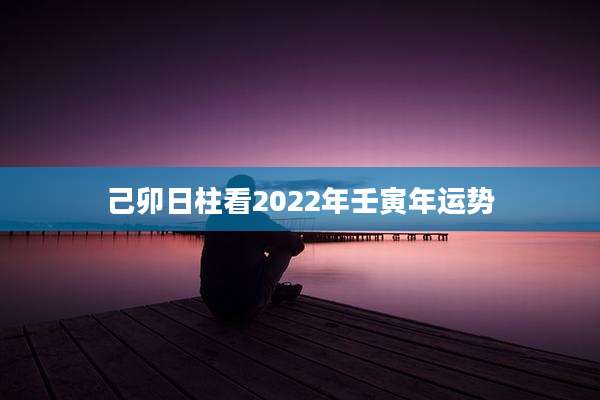 己卯日柱看2022年壬寅年运势