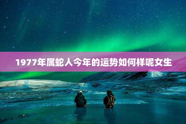 1977年属蛇人今年的运势如何样呢女生