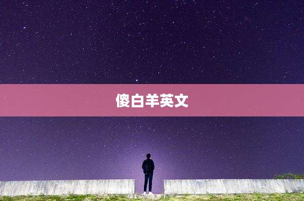 傻白羊英文