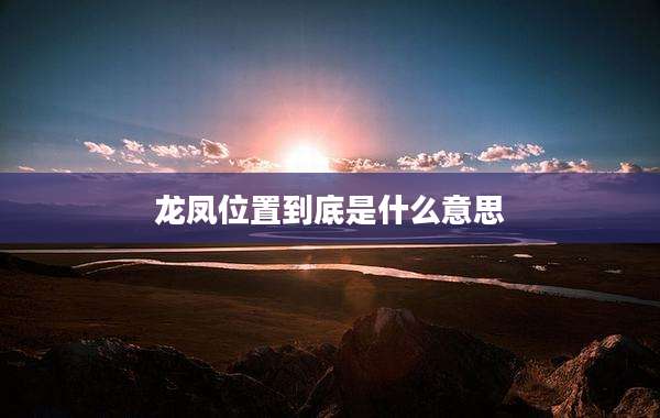 龙凤位置到底是什么意思