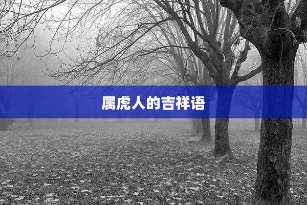 属虎人的吉祥语
