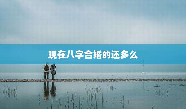 现在八字合婚的还多么