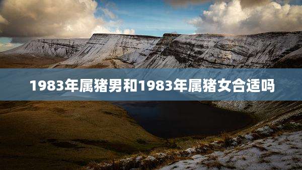 1983年属猪男和1983年属猪女合适吗