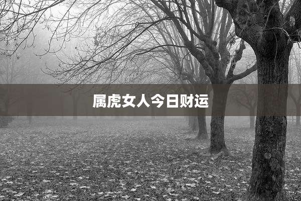 属虎女人今日财运