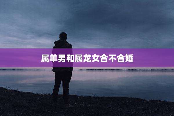 属羊男和属龙女合不合婚