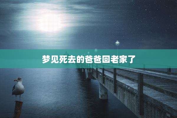 梦见死去的爸爸回老家了