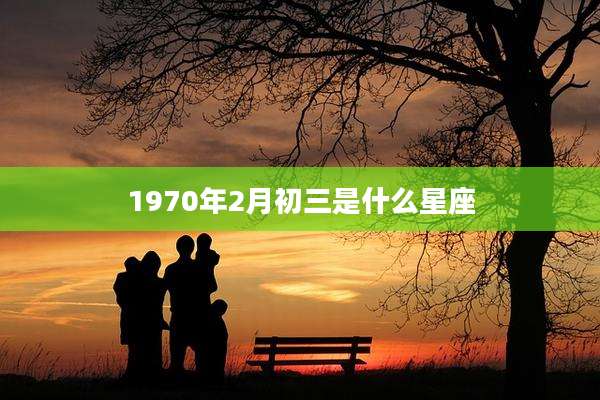 1970年2月初三是什么星座