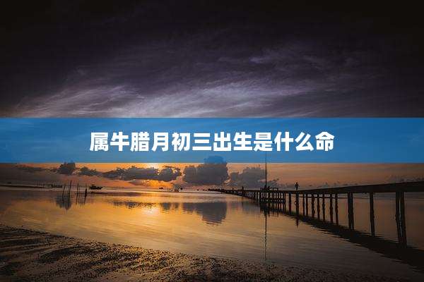 属牛腊月初三出生是什么命