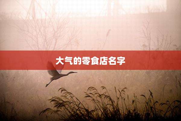 大气的零食店名字