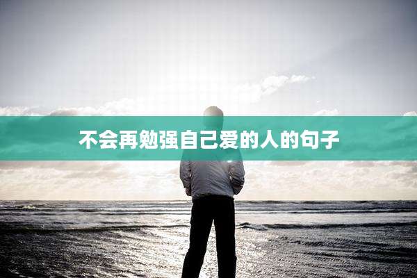 不会再勉强自己爱的人的句子