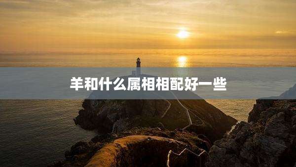 羊和什么属相相配好一些