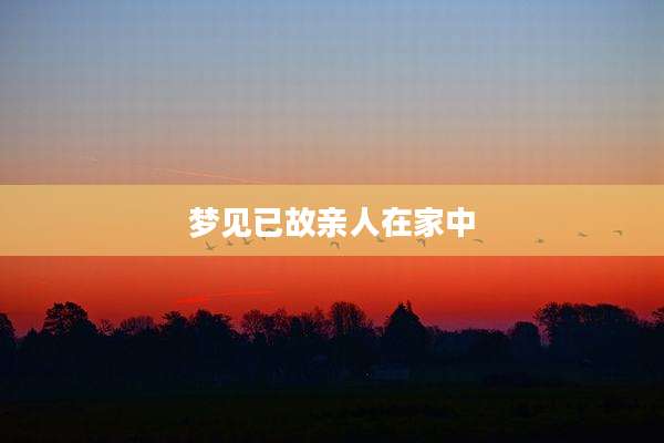 梦见已故亲人在家中