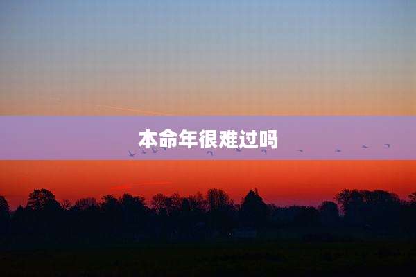 本命年很难过吗