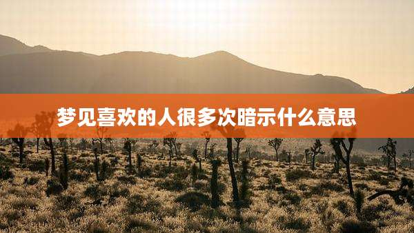 梦见喜欢的人很多次暗示什么意思
