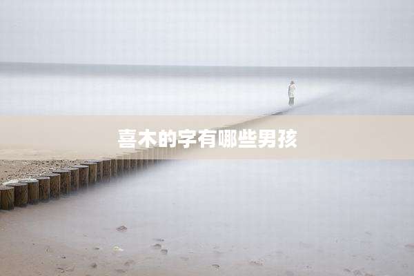 喜木的字有哪些男孩