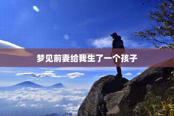 梦见前妻给我生了一个孩子