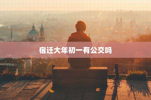 宿迁大年初一有公交吗