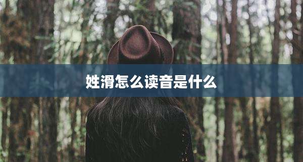 姓滑怎么读音是什么
