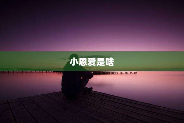 小恩爱是啥