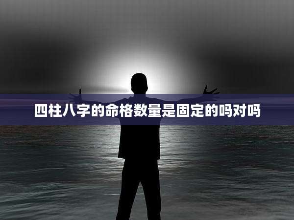 四柱八字的命格数量是固定的吗对吗