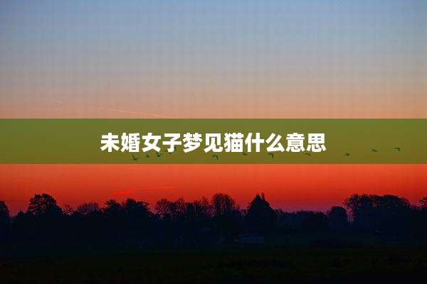 未婚女子梦见猫什么意思