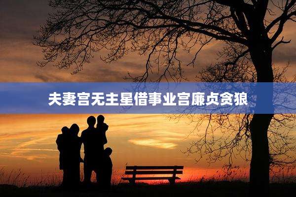 夫妻宫无主星借事业宫廉贞贪狼