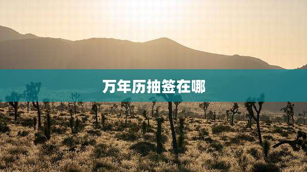 万年历抽签在哪