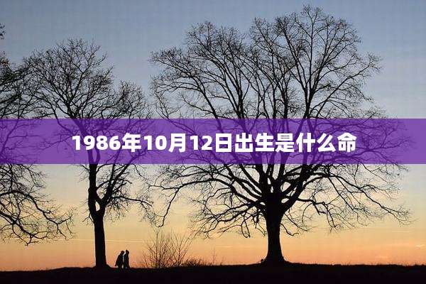 1986年10月12日出生是什么命