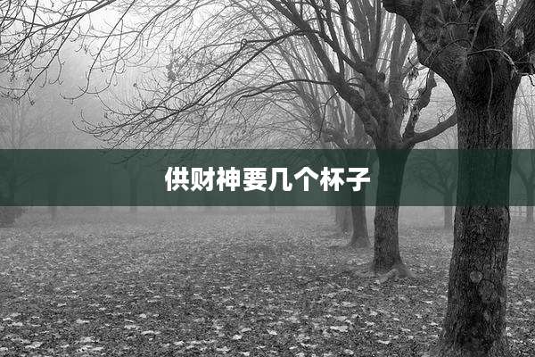 供财神要几个杯子