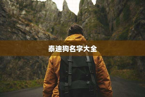 泰迪狗名字大全