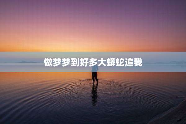 做梦梦到好多大蟒蛇追我