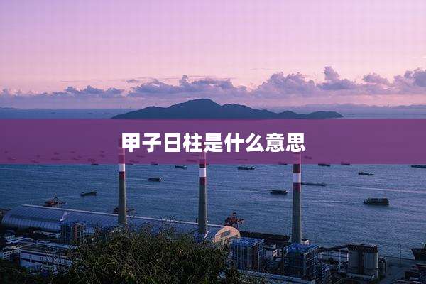 甲子日柱是什么意思