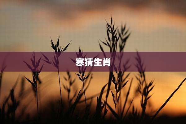 寒猜生肖