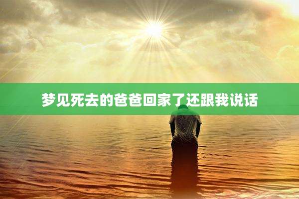 梦见死去的爸爸回家了还跟我说话